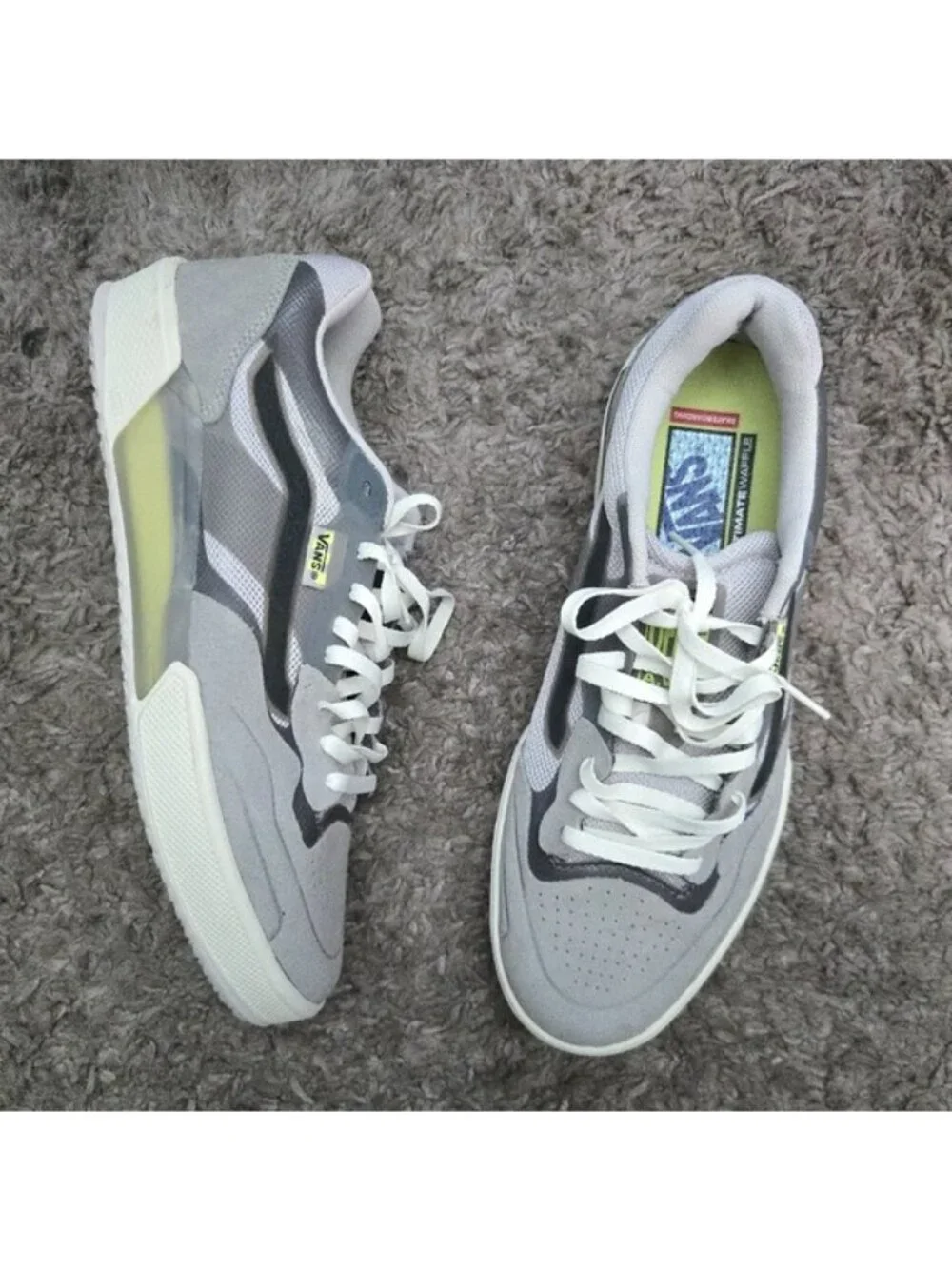 Vans Skate Pro Ave 2 Men Size 7 Medium Grey And White Ultimate waffle 0826